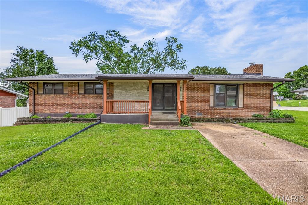 Charming 3-bedroom, 2-full-bath ranch home tucked on a cul-de-sac in a fantastic neighborhood! This 4-sides brick home offers solid curb appeal, a partially finished walk-out lower level, and great potential for your personal touch. Enjoy the fenced backyard with a small inground pool, perfect for relaxing or entertaining. Detached oversized 2-car garage provides excellent parking, storage, or workspace. A wonderful opportunity to add minor cosmetic updates and make this home shine!