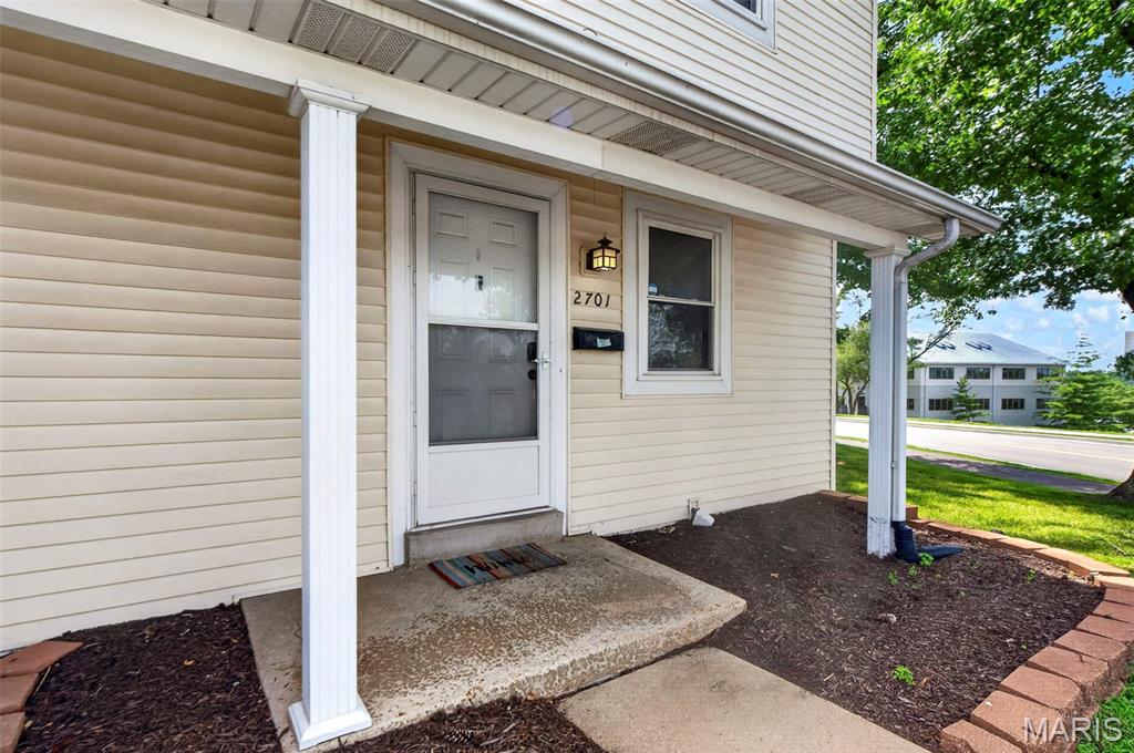 Welcome to 2701 Falcons Way, Saint Charles, MO 63303. The Townhouse Style Property features 3 Bedrooms and 3 Bathrooms - 2 Full Baths on the upper level and a Half Bath on the Main Level. As you enter from the covered front door you walk into the Living Room and view the open floor plan, allowing for entertaining, and conversations to flow easily from room to room on the Main Level. The Dining Room area features a Sliding Glass Door out to the patio with more space to relax and entertain. The Kitchen features Stainless Steel Appliances - Dishwasher, Stove/Oven Combo, and Microwave. The Matte Black Refrigerator is available to stay as well. The Kitchen also features a Walk In Panty along with Cabinets, Drawers and Counter space to hold all your Cooking utensils, appliances and the items needed to create your favorite dishes or try some new and exciting recipes. The Main Floor has a closet and half bath located near the front door, along with the stairs to the upper level. The Upper Level features 3 bedrooms and two full bathrooms. The primary Bedroom has an attached full bathroom. From the Kitchen there are stairs down to the partially finished basement which features a family room/ rec room/ exercise area (Treadmill can stay), laundry/utility area and an area for storage. You are located right in the middle of Shopping, Restaurants, Entertainment, with many Parks, Playgrounds and Trails nearby as well. The Property is located in the Francis Howell School District. The Community features a Pool Area, Sidewalks for relaxing walks, or more intense exercise or Pet Walks. The Property has 2 assigned parking spaces right in front of the unit - the first space, #1 and the covered parking space #3. Schedule your showing today and start your journey on the path to exciting new adventures and experiences.