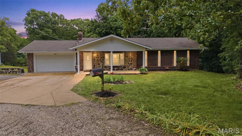 Huge ranch nestled on over 2 acres featuring 45 X 30 detached out building- perfect for hobbies,workshop space, extra vehicles, or endless storage! The main level has been beautifully updated with cozy fireplace and gorgeous kitchen with granite counter tops, new cabinets .Spacious layout and plenty of storage and potential in-law quarters or seperate living space. Check out the newer reinforced deck with hot tub. This home is packed with possibilities.