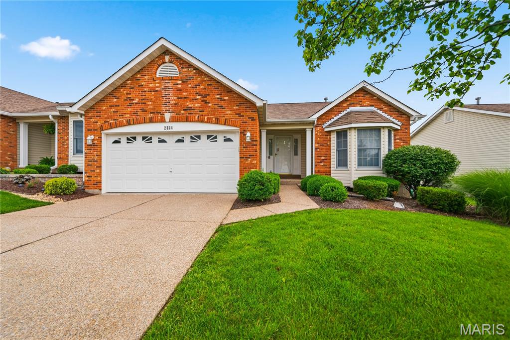 Wanting to move in and just start enjoying your new home, then come take a look at this well maintained turn key home.
As you drive up to the home you will notice the beautiful land scaped yard that offers a covered front porch area. Walk into a large entry way and into the open floor space of the large great room. The large room offers plenty of living space where you can gather everyone for a family get together or a great place to entertain guest. The large open kitchen offers plenty of cabinet space along with lots of counter space. The open kitchen allows you to look into the great room or the nice size breakfast area. Just off the kitchen is the main floor laundry that leads you into the 2 car attached garage. Step outside of the breakfast area and you will enjoy a large covered deck where you can enjoy your morning coffee and partially fenced in back yard. The privacy fence in the rear of the back yard allows you to enjoy a peaceful setting and some quit time. The primary bedroom has its own privacy with a large primary bathroom that has 2 sinks, nice shower, and a walk in closet. The bay window in the bedroom allows for plenty of sunshine and added floor space. The second bedroom will be great for a child or an office space if needed. The lower level is unfinished and just waiting for you to finish it in your own style adding more living space if needed. The subdivision offers plenty of recreational facilities, such as the pool and more. The location provides easy access to major highways, shopping, schools, restaurants, churches, parks, and much more. Why wait, this home is looking for its new owner and that could be you. Call today for a private tour, you will not be disappointed.