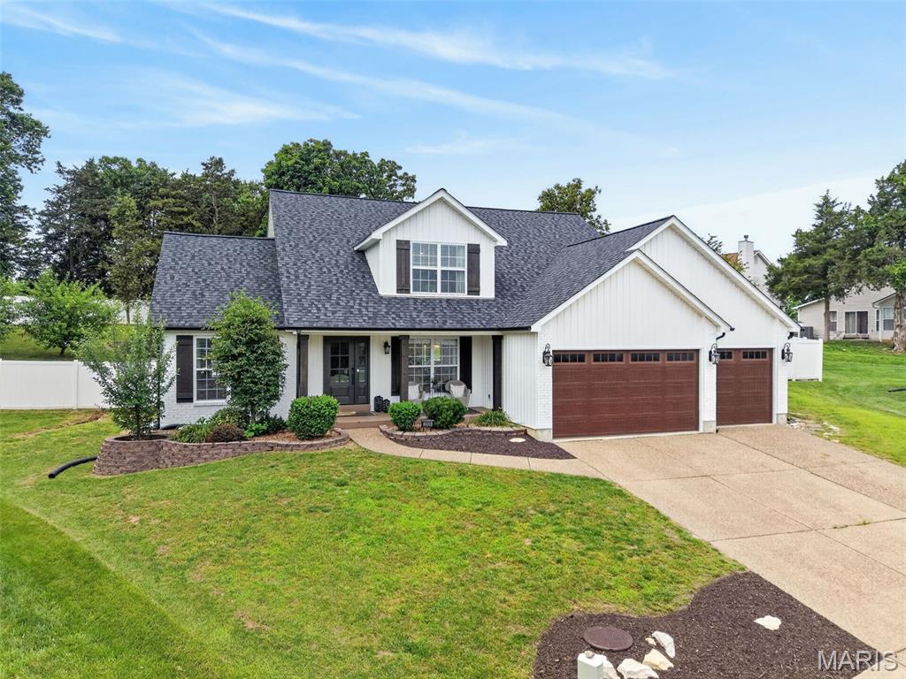 Welcome to this beautifully maintained 1.5-story home nestled on a cul-de-sac in Keystone Estates, offering the perfect blend of versatile living space, outdoor enjoyment, and exceptional convenience. With approximately over 2,500 square feet of finished living space, this home provides a flexible floor plan designed to adapt to a variety of needs and lifestyles.

Step inside to discover soaring ceilings and a dramatic open-to-above living room that creates an airy, inviting atmosphere filled with natural light. The main level features a dedicated office near the entry that could also be used as a formal dining room, a spacious primary suite with a walk-in closet and private bath, and an open-concept kitchen, dining, and living area that flows seamlessly for everyday living and entertaining.

Upstairs, you'll find two additional bedrooms, a full bath, and a generous loft that offers endless possibilities as a media room, game room, fitness space, creative studio, reading retreat, or additional workspace. The lower level provides substantial room for storage, hobbies, recreation, or future expansion.

Step outside to a backyard designed for relaxation and entertaining. The spacious deck provides an ideal setting for outdoor dining, morning coffee, or evening gatherings, while the above-ground pool offers a refreshing retreat during the warmer months. The yard combines usable outdoor space with room to personalize for gardening, recreation, or additional outdoor amenities.

Beyond the home's impressive living spaces and outdoor amenities, the location offers exceptional convenience. Bear Creek Golf Course, Wentzville Splash Station, parks, shopping, and dining are all just minutes away. Peine Ridge Elementary School, North Point Middle School, and North Point High School are approximately a two-minute drive from the property, while quick access to David Hoekel Parkway, Wentzville Parkway, and Peine Road provides multiple options for navigating Wentzville and surrounding communities.

Schedule your private showing today and discover everything 2008 Archway Drive has to offer.
