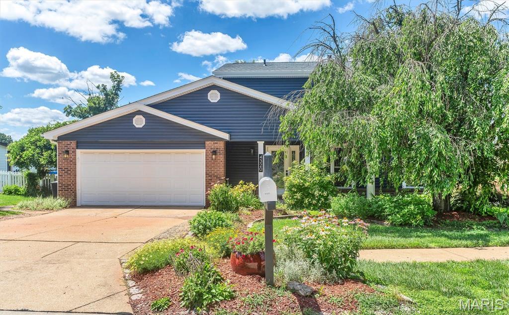 BEST VALUE in South County: Classic two-story w/NEW siding & roof ('26) has two-car attached garage. Large kitchen w/new stainless appliances; including new dishwasher & built-in microwave and has plenty of cabinets & counter space. Breakfast room w/bay window opens to family room w/wood floors & door to back yard.  New updated lighting. Separate formal dining room to oversized (17x12) living room. Three full baths w/new cabinets, including main floor bath w/shower. New windows & outside doors. Refinished wood floors. Panel doors. Walk-in closet(s). Full basement has 1000+ square feet for excellent storage, hobby/workshop & future-finish potential. Neutral paint & carpeting. Attractive stone front w/covered front porch. Sprinkler system. Curved landscaping lines .26-acre lovely, fenced yard w/covered patio & perennial gardens. Conveniently located near HWY 55 in the Mehlville school district. Showings start 6/17.
