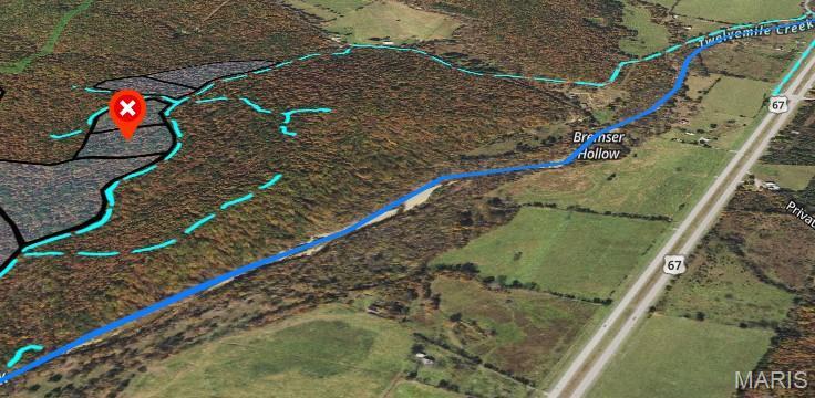 PRICE DROPPED!
Less than a mile from Mark Twain National Forest, and less than 90 minutes from St. Louis, and you have access to a 3 acre shared section of spring-fed creek and gravel bar. 
You'll have plenty of space to park that camper or build a cabin or home on this 6+ acres ... with electricity along the east boundary. This wooded property has a nice gravel road access. 
This affordable oasis comes with NO restrictions. 
Hunt, camp, build, shoot, ride ATVs, use it as a base camp for exploring the northern Ozarks. Or use it as a bugout location if/when the SHTF in the city.
Less than a mile from Mark Twain National Forest, and for a $200 annual fee you get road maintenance and access to a shared 3-acre gravel bar and section of 12 Mile Creek. Did I mention there are no restrictions!!
No building codes, no permits to pull for construction. And this, and the surrounding land is teeming with deer, turkey and small game. There is adjoining acres available as well if you want more.