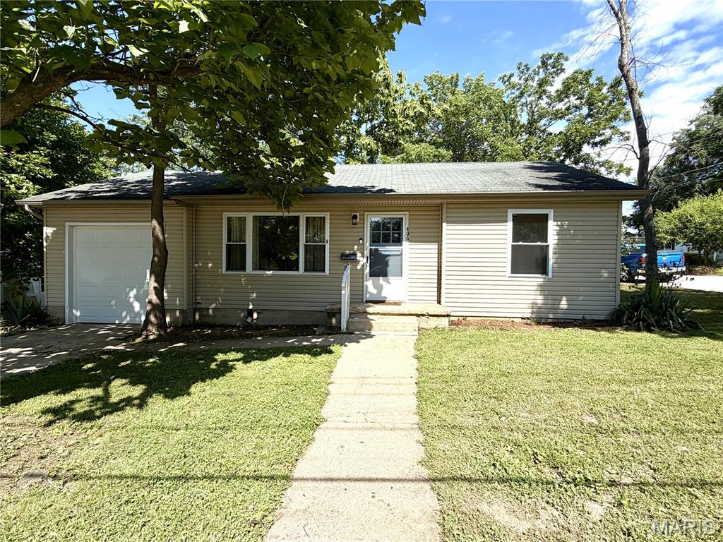 Welcome home to this charming, recently updated 2-bedroom, 1-bath home situated on a corner lot! Offering 812 sq. ft. of thoughtfully designed living space, this move-in-ready home features refinished original hardwood floors in the living room and hallway, luxury vinyl plank flooring throughout the kitchen, bath, and bedrooms, fresh paint, and updated light fixtures. The completely remodeled bathroom includes a new tub/shower surround, vanity, and commode. The kitchen offers abundant cabinetry and comes equipped with a refrigerator, stainless dishwasher, and electric flat-top stove. A new central A/C with heat pump (2025) and newer propane furnace provide year-round comfort. Additional features include a 1-car attached garage and a newer rear deck perfect for entertaining or relaxing. Don't miss this one—schedule your private showing today before it's gone!
