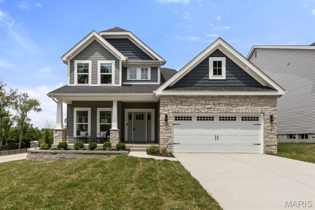 Welcome to Manors at Lynstone Park! This Enclave of 9 homes in the Kirkwood School district is next door to newly renovated Lynstone Park featuring walking trails, updated playground, covered picnic shelter, community gardens and more. This to be built home at 409 Spears is the Magnolia Model Elevation B. This 2820 Sq Ft 1.5 story home features a dedicated office, 4 bedrooms and 3.5 baths. Primary Bedroom on the main level with the second floor featuring 2 bedrooms with Jack and Jill Bath and an additional Primary Bedroom suite/ In-Law Suite.  Standout features include soaring 9-ft 1st-floor ceilings, electric cultured stone fireplace, tiled bathrooms, gas slide-in range, quartz countertops, main and second floor laundry rooms and a primary luxury bath featuring body sprayers, lighted mirrors, walk in closets in bedrooms, security systems, smart lock front doors and more!  Pictures shown are from 401 Rayburn, which has the optional finished lower level.