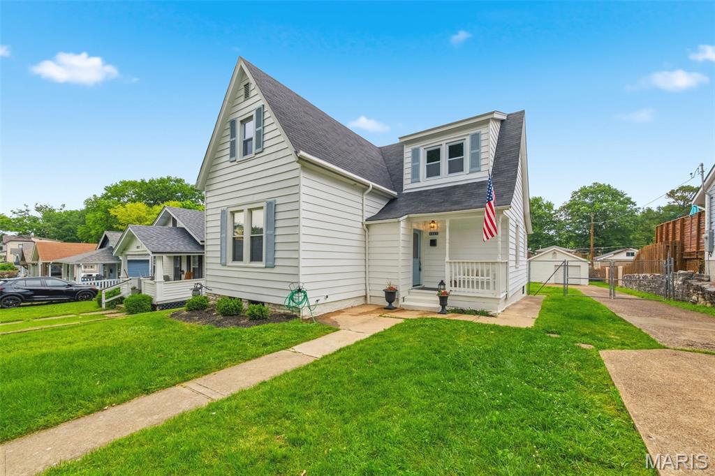 If you've been searching for a South City home with character, modern updates, and an oversized lot that actually functions, this is it.This beautifully renovated 3-bedroom, 2-bath Cape Cod sits on a quiet, tree-lined street where neighbors wave and every home has its own personality. The standout feature? A rare alley-to-street lot with a full rear driveway, providing exceptional parking, easy access, and everyday convenience that's hard to find in the city.Inside, you'll find the perfect blend of timeless charm and thoughtful updates. Refinished natural hardwood floors, fresh paint, luxury vinyl flooring, white shaker soft-close cabinetry, custom tilework, updated lighting, and an impressive 6' x 3' center island create a bright, coastal-inspired interior that feels more Cape Cod than South City.The spacious main-floor primary suite includes an oversized walk-in closet, while upstairs offers two generous bedrooms, a beautifully updated full bath, and brand-new windows.Outside, enjoy welcoming front and back porches, a detached garage with additional storage, and a backyard ready for entertaining, gardening, or simply relaxing.Located just minutes from Clifton Heights Park, Webster Groves, major highways, restaurants, and shopping, you'll enjoy quick access to everything while living in one of South City's most charming neighborhoods.
Passed St. Louis City Occupancy. New sewer lateral and electric panel to be completed before closing for added peace of mind.
Move-in ready, full of character, and unlike anything else in its price range.