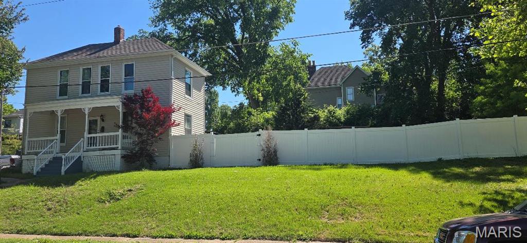 This Beautiful Century Home has been Totally Renovated! Updates include NEW Thermal Windows, NEW Concrete Driveway & Covered Patio, NEW privacy fencing, Custom Kitchen with GRANITE COUNTER tops, Ceramic Tile floor, farmhouse lighting, new appliances. LR & DR Have Gleaming Wood Floors, New carpet in Bedrooms, NEW Electric Circuit Breaker & Service & ALL Updated Plumbing. You will FALL IN LOVE with the natural lighting & Historic Charm, evenings can be enjoyed on your new patio overlooking a nicely landscaped yard * Mornings can be enjoyed Having Coffee on the covered front porch. *** MORE PICTURES COMING SOON ***