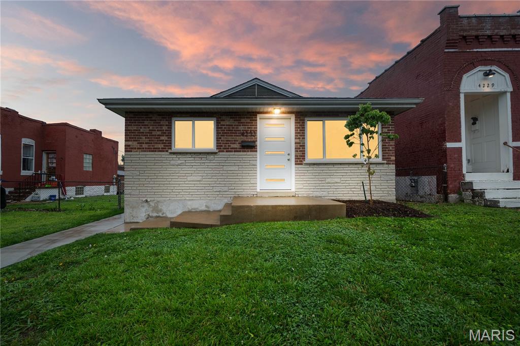 OPEN HOUSE SUN 6/14 1-3. Explore your new walkable lifestyle from this completely reinvented 3-bedroom, 1-bath bungalow in the ever-popular Bevo neighborhood! Celebrating its 65th year, this charming home has been thoughtfully updated from top to bottom, blending classic character with modern peace of mind. Major improvements include a new roof, new windows, updated electrical with 200-amp service, some newer plumbing, new central heating and air conditioning, a new water heater, a beautifully renovated bathroom, and an updated kitchen featuring brand-new cabinets, countertops, refrigerator, microwave, and dishwasher. Freshly refinished hardwood floors add warmth and character throughout the spacious combined living and dining area and all three main-floor bedrooms. Whether you prefer a north-, east-, or west-facing bedroom, you'll have your pick. Step outside to a huge, fully fenced backyard — a dream for pets, gardeners, entertainers, or anyone who appreciates a little extra elbow room! A newly poured sidewalk leads to the 10' x 12' patio, the perfect spot for weekend barbecues, morning coffee, or simply taking in your surroundings. You'll also appreciate the private two-car parking pad and new retaining wall. Of course, living in Bevo means you may not have to fire up the grill at all. Just a short walk from your front porch, you'll find neighborhood favorites like The Stellar Hog, Das Bevo, Tim's Chrome Bar, The Silver Ballroom, Mariachi's II, Majeed Mediterranean, The Heavy Anchor, and countless other local dining and entertainment options. Nearby locally owned grocery stores along the Gravois corridor make everyday errands just as convenient. Downstairs, the basement offers endless possibilities for a future entertainment room, hobby space, workshop, or additional storage. A new drain and sump pump system helps keep the space dry and ready for whatever you envision. Move right in and spend less time worrying about projects and more time deciding how you'll make that expansive backyard your own.