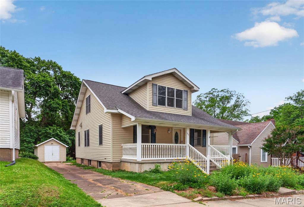 Fall in love with this charming 1½-story home located just a couple of blocks from Southeast Missouri State University and right next to Capaha Park! Offering over 1,600 finished square feet, this inviting dwelling blends character, warmth, and modern updates throughout. Inside, you’ll find 3 bedrooms, 2½ bathrooms, beautiful hardwood flooring, unique moldings, and timeless details that create a cozy atmosphere the moment you walk through the door. During the summer months, you can often sit back and enjoy the sounds of the Catfish games being played nearby, adding even more charm to this ideal location.

The remodeled kitchen is sure to impress with solid surface countertops, tiled backsplash, abundant cabinetry, and all appliances included—perfect for everyday living and entertaining alike. One of the standout features is the recently added main-level bathroom showcasing a relaxing soaker tub, walk-in shower, and stylish finishes that feel straight out of a spa retreat.

Need additional space? The full basement offers excellent potential for future growth and additional finished living space if desired, while also providing convenient walk-up access to the outdoors. Step outside and enjoy the generously sized deck that is perfect for grilling, entertaining, or simply relaxing outdoors. The exterior also features raised flower beds, a charming trellis, and a small garage ideal for housing your lawn equipment, outdoor toys, and extra storage needs.

Whether you are looking for a primary residence, investment opportunity, or a home close to campus conveniences, this property offers comfort, charm, character, and location all wrapped into one. Don’t miss your opportunity to own this beautifully updated home near parks, shopping, dining, and university activities!
