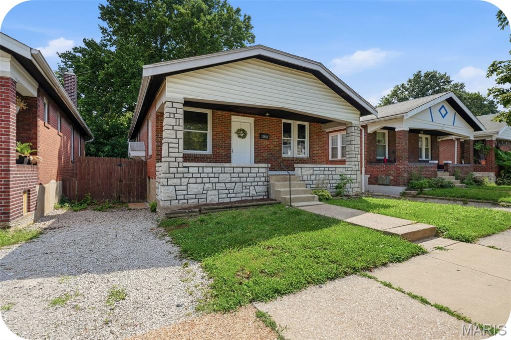 OPEN HOUSE Sat. 7/11 from 12-2pm! Whether you're looking for your next home or your next investment, this Dutchtown charmer is full of opportunity! Start your mornings on the inviting covered front porch before stepping inside to a spacious layout with plenty of room to make your own. With three bedrooms and two full bathrooms, you'll appreciate the flexibility of multiple bedroom options on both the main and upper levels to fit your lifestyle. The generously sized kitchen offers ample space for cooking, eating, and everyday living, while the lower level provides room to expand, create additional living space, or simply enjoy abundant storage. The home has been well-maintained with young HVAC, a solid roof, and beautiful hardwoods. Outside, a fenced backyard is ready for pets, play, or gardening. Located just a short walk from Ted Drewes, you'll love having one of St. Louis' favorite spots right around the corner. Whether you're an owner-occupant or an investor looking to add to your portfolio, this home is packed with potential!