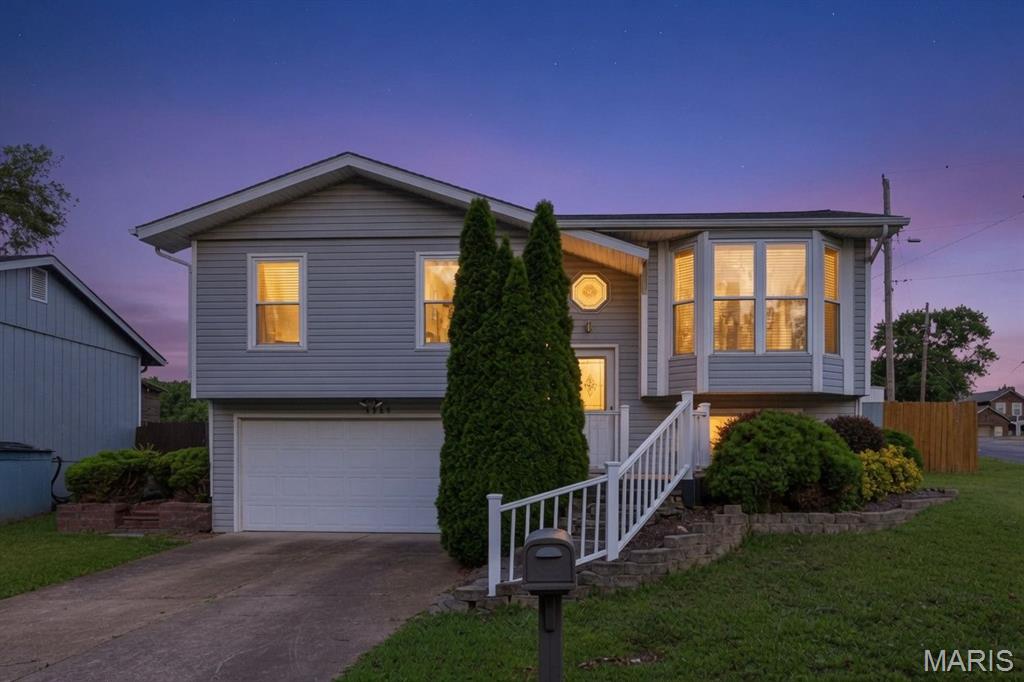 Great curb appeal, a fantastic location, and flexible living space make this Arnold gem a must-see! This 2 bedroom, 2-bath split-level home sits proudly on a corner lot with elevated views of the neighborhood. The lower level offers endless possibilities with a full bath and closet, making it ideal as a third bedroom, family room, rec room, or home office. Enjoy low-maintenance outdoor living with both a composite front porch and composite deck overlooking the fenced backyard with privacy fence. Recent improvements include a new roof, siding, fascia, and gutters. New floors being installed in dining room, family room, and hallway! Conveniently located close to shopping, restaurants, schools, and everything Arnold has to offer!