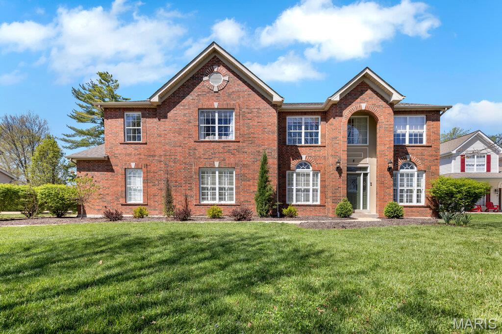 ** OPEN HOUSE CANCELED. PROPERTY IS UNDER CONTRACT! ** Welcome to 8 Graeser Acres, a stunning 2-story home in the highly sought Ladue School District (ranked #1 in Missouri!).  This property offers over 4,300 sq ft of living space on nearly 1/2 acre.  With a stately brick front elevation, 3-car side-entry garage, and a flat, fully fenced backyard with white vinyl privacy fencing, this home delivers both elegance and everyday livability.

Step inside to discover hardwood flooring throughout the main level, 9' ceilings, and thoughtfully designed spaces that blend comfort with sophistication. The elegant library/office with wood walls and built-ins provides a quiet retreat, while the formal dining room features classic wainscoting for memorable gatherings. The hearth room, anchored by a stone facade and gas fireplace, is filled with natural light and offers a warm, inviting atmosphere.

The kitchen is designed for both function and style, featuring 42" cabinetry, granite countertops, stainless steel appliances, a walk-in pantry, and a center island containing a breakfast bar, electric cooktop (2026) and downdraft exhaust. A butler’s pantry connects seamlessly to the dining room, while the breakfast room opens to the outdoors with a slider leading to a composite deck and brick patio, perfect for indoor-outdoor living. Just off the garage, a mudroom with built-in storage provides the perfect drop zone for jackets, shoes, and everyday clutter to keep the home organized and functional.

Upstairs, the primary suite offers a peaceful retreat with a tray ceiling, walk-in closet, and a spacious en-suite bath. An attached bonus room provides flexibility for a home gym, office, nursery, or private lounge.  There are three additional bedrooms, including a convenient shared en-suite bathroom, versatile loft, and second-floor laundry room adding everyday ease.

The finished lower level expands your living space with a rec room, family room, dry bar, powder room, and abundant storage giving everyone room to spread out and create their own sanctuary.

Additional features include dual HVAC systems, dual water heaters, a whole-house humidifier, irrigation system, and 10' garage ceilings for extra storage or larger projects. Major updates include electric cooktop (2026), rear windows (2024), roof (2024), wall oven/microwave (2022), 2nd floor HVAC (2021), both water heaters (2018). Upkeep Home Warranty & Maintenance. The wooded land behind the home is locally owned and planned for future walking trails, enhancing the natural setting.  W/D and Kitchen Refrigerator included.

Located just minutes from shopping, dining, entertainment, and major highways, this home offers the perfect balance of privacy, convenience, and community.

Don’t Sleep on Your Dream Home, Sleep in It!