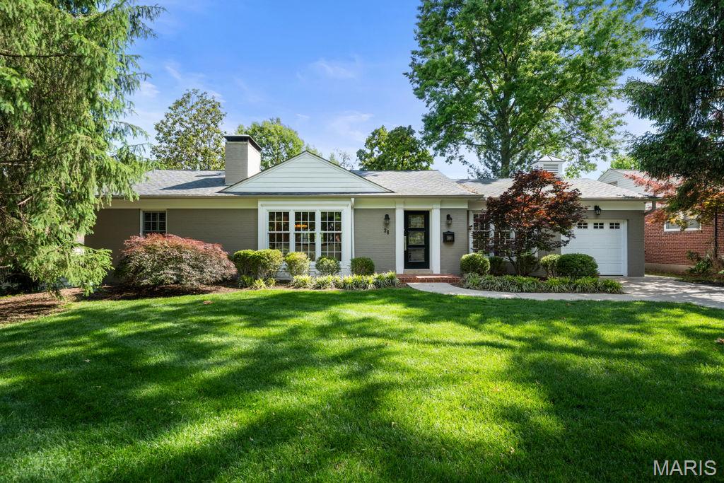 Welcome to this stunning ranch in one of Brentwood’s most desirable neighborhoods, just steps from Tilles Park. Thoughtfully redesigned and expanded in 2016, this exceptional home features a light-filled, open-concept floor plan ideal for modern family living, entertaining, or those seeking a sophisticated, low-maintenance alternative to condo living. Designer-curated interiors feature rich hardwood floors, elegant lighting, and refined finishes throughout. The inviting living room with gas fireplace flows seamlessly into a gourmet chef’s kitchen appointed with custom cabinetry, granite countertops, and premium appliances, including a Thermador cooktop, Sub-Zero refrigerator, Bosch dishwasher, U-Line wine refrigerator, and Dacor wall oven and microwave. The vaulted primary suite addition offers a luxurious private retreat with heated bathroom floors, a walk-in closet, and French doors opening to a large deck. Nearby, a convenient main-floor laundry adds to the daily ease of living. A second bedroom plus a sophisticated office—easily converted to a third bedroom—provide outstanding flexibility. Outside, the professionally landscaped grounds create a serene setting complete with lush gardens, a six-foot privacy fence, and a patio with a built-in gas grill. The spacious lower level adds versatile space and includes a beautifully updated full bath (2016), offering endless potential. BONUS: new AC (2025), water heater (2024), roof, Beam central vacuum, sprinkler system, furnace with humidifier, comprehensive security system with cameras and wireless alarm, updated plumbing and electrical with buried wires, and a sump pump/interior perimeter drain system (2016). See Special Features and Upgrades in supplements.