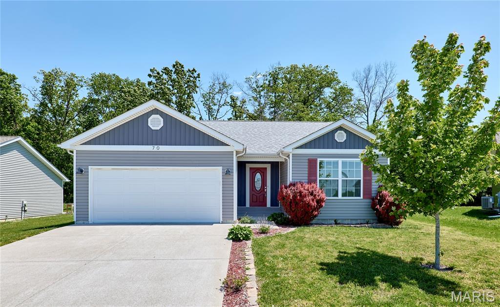 Welcome home to this beautifully refreshed 3-bedroom, 3 full bath ranch located on a quiet court in the desirable Camelot subdivision in Winfield, Missouri, just off Highway W and within the sought-after Troy School District. Built in 2017 and lovingly maintained by only one previous owner, this home offers the perfect blend of comfort, functionality, and move-in-ready appeal.

Step inside to find fresh paint and thoughtful updates throughout, giving the home a clean, modern feel for its next owner. The spacious layout features three full bathrooms, including a brand new full bath recently completed in the partially finished basement. The lower level also includes a newly carpeted area perfect for a playroom, media room, home gym, office space, or whatever fits your lifestyle and imagination.

Outside, enjoy a nice deck overlooking the spacious backyard, ideal for relaxing, entertaining, or enjoying quiet evenings at home. Nestled on a peaceful court, this property offers both privacy and convenience in a welcoming neighborhood setting.

Don’t miss your opportunity to own this freshened-up ranch home with room to grow in one of Winfield’s most desirable areas!