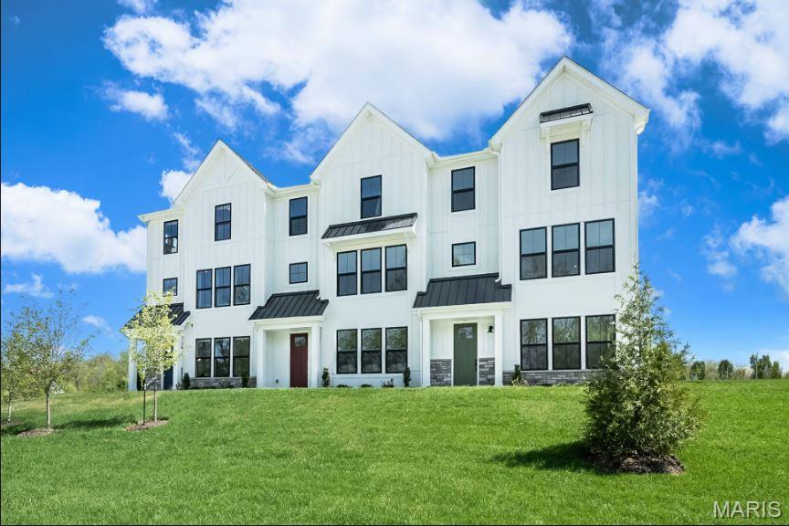 Trendy new Clifton plan by Fischer Homes in beautiful Wildhorse Village. This townhome features 3 levels of living space and offers an open concept and spacious family room that walks out to the large deck. Fall in love with the well-appointed island kitchen with stainless steel appliances, upgraded cabinetry with soft-close hinges, durable quartz counters, and a large pantry on the second floor, along with a large formal living/dining room. On the top floor, you'll find the primary suite with an en suite that includes a double bowl vanity, garden tub, separate walk-in shower, water closet, and walk-in closet. There are 2 additional bedrooms, a centrally located hall bathroom, and a laundry closet for easy laundry days. The main level has a large study with double doors, a full bathroom, and is equipped to function as a possible 4th bedroom. 2 bay rear entry garage.