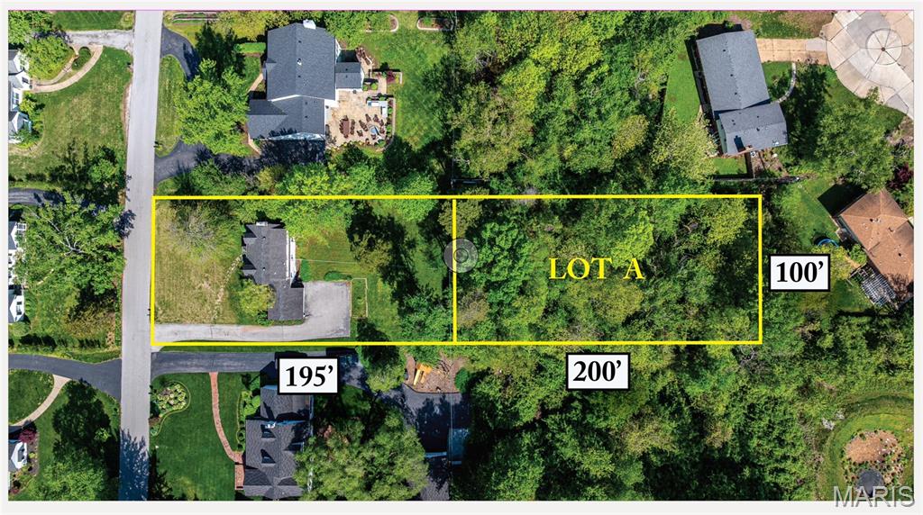 Rare land opportunity in popular Creve Coeur! Two adjoining lots totaling nearly a full acre offer an exceptional chance to build your dream home in one of the area's most sought-after communities. The front lot measures 100' x 195' and the rear lot 100' x 200', providing generous space and flexibility for your vision. Nestled on a secluded private lane with only 18 homes, this parcel delivers the peace and privacy that's nearly impossible to find at this size. Lush, sweeping grounds with ample room to design and build to your exact specifications. Property is being sold as land value only — existing structure on site is not habitable and conveys as-is. Don't miss this truly unique opportunity to own a premium lot of this caliber. Exceptional location off Olive, between Hwy 270 and Lindbergh Blvd.