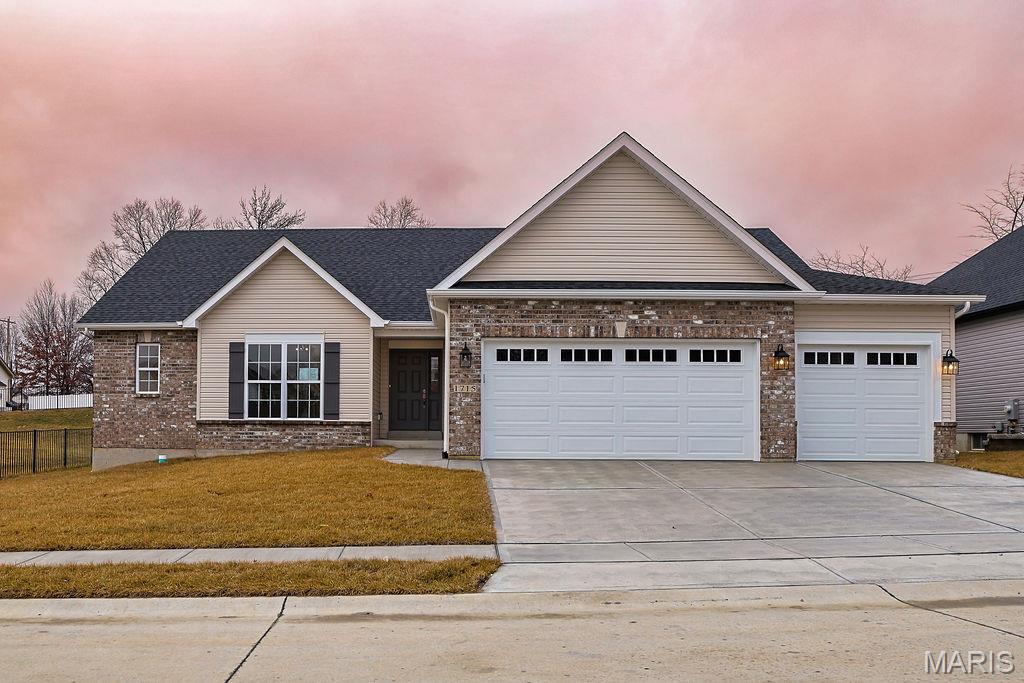To be built new construction home by Flower and Fendler Homes. Ranch style home with 3 bedrooms, 2 full bathrooms and half bath. Main floor laundry room, walk-in pantry, walk-in closets, open foyer. Vaulted ceiling at the great room, Kitchen and breakfast with 9' main ceilings. Basement can be finished with a Rec room, bedroom and bathroom. Master bathroom has double bowl sink and adult height vanity, with a fiberglass shower and tub. The hall bathroom has a single bowl vanity and a shower/tub firberglass unit. The half bathroom has a single bowl vanity and toilet. Many options available to make it your own.