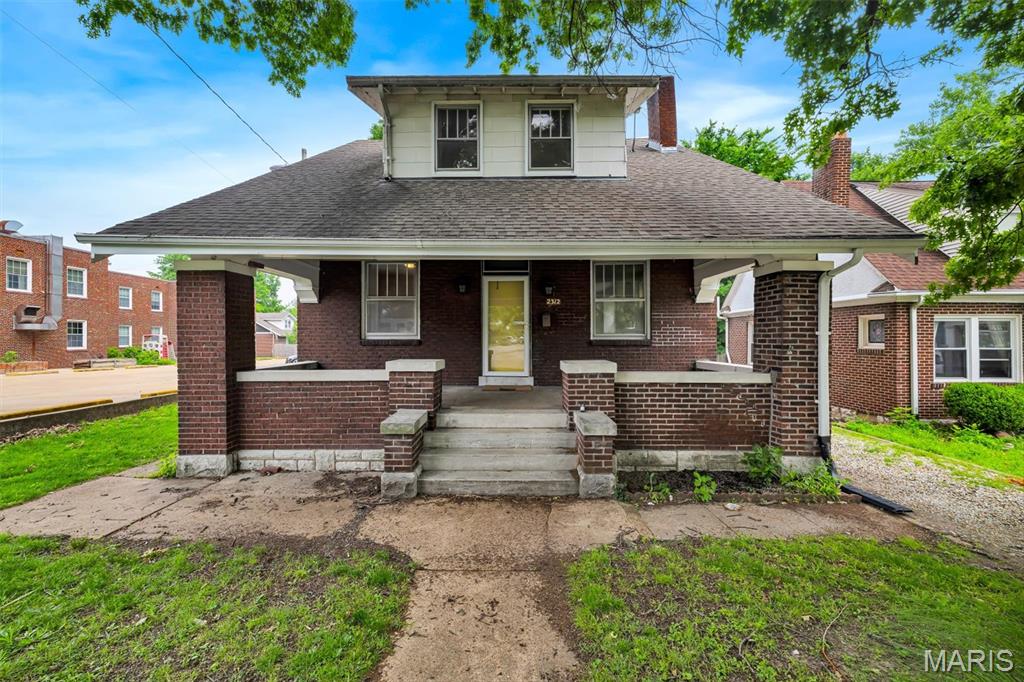 Opportunities like this rarely come along in the heart of Maplewood. Offering an impressive 2,035 sq ft, exceptionally large for the area, this classic brick home delivers the kind of space and flexibility buyers struggle to find at this price point. Featuring 4 true bedrooms plus a bonus room ideal for a home office, den, or potential 5th bedroom, the layout offers endless possibilities. A sprawling covered front porch welcomes you inside to formal living and dining rooms, a main floor primary bedroom, and a stunning switchback staircase leading to three spacious upper level bedrooms with massive closets. The large backyard is mostly fenced and offers ample outdoor space. While the home will require updating and is likely best suited for a buyer, investor, or flipper looking for a project, the upside and square footage are undeniable. Located within the highly sought after MRH School District and just moments from Downtown Maplewood, with quick access to Clayton, Wash U, BJC, Forest Park, shopping, Hwy 64, and Hwy 44.