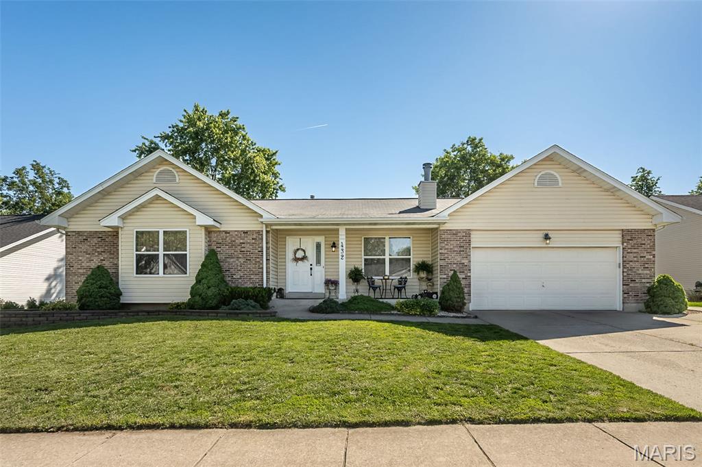 Welcome Home to O'Fallon's Best Kept Secret! Some homes just work — and this one works overtime.
Tucked into a quiet neighborhood in O'Fallon with quick access to three major highways, this Francis Howell School District ranch is the kind of place where life actually happens. Need to get somewhere fast? You're minutes from shopping, dining, and entertainment. Need to escape it all? Step onto that big, welcoming front porch and let the world carry on without you for a while. 

Inside, the living room is cozy without feeling cramped — the kind of space that earns its name. The large formal dining room is ready for your holiday gatherings, dinner parties, or Tuesday taco nights that somehow turn into a production. From there, step directly out to the back patio and into a backyard that genuinely earns the word expansive. The patio itself spans the full length of the house, giving you multiple seating areas, room to grill, space for a fire pit situation, and enough square footage to host a small neighborhood block party — or just pretend you might someday.

The kitchen offers serious cabinet space, because storage is a love language. Three generously sized bedrooms on the main floor mean everyone gets a real room, not a repurposed closet. Two full bathrooms keep the morning rush manageable. Now here's where things get fun.

Head downstairs and discover a whole second life for this home. Two additional flex rooms offer serious versatility — sleeping space for guests, a home office, a workout room, an art studio, a gaming den, a screening room, or honestly some combination of all of the above depending on the day of the week. Between those two rooms sits a flex transition space, and beyond that? A large bonus rec room with a partial efficiency kitchen and a half bath. Whether that's the ultimate hangout zone, a mother-in-law setup, a teenager's dream, or a space you rent out to the college kid who "just needs a few months" — the options are genuinely wide open.

This home is built for the family that needs room to breathe, space to grow, and a backyard big enough to make memories in. Large families, multi-generational households, work-from-homers, hobbyists, and anyone who just refuses to fight over the bathroom — this one's for you.  Come see it. We'll save you a spot on the porch.