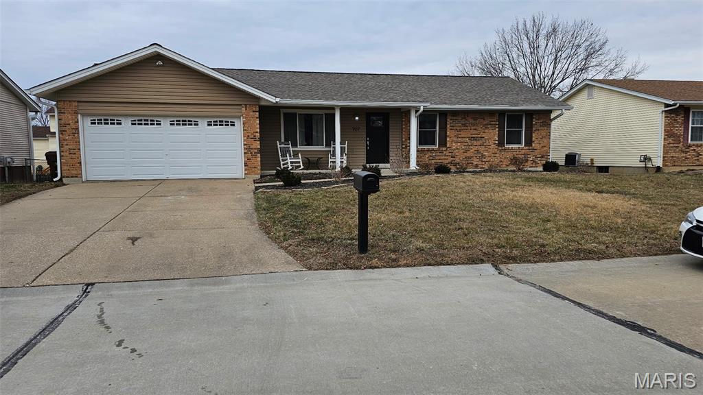 This is YOUR opportunity to own an impeccably maintained home in the heart of St. Peters! Located off Mid Rivers, this home is situated next to everything you need; Shopping, Grocery, and local eateries! This truly move-in ready home has been lovingly cared for with major updates already completed, giving buyers peace of mind from day one. Big-ticket improvements include updated roof, HVAC, water heater, Anderson windows, front door and basement door, a newer deck, and a large backyard shed for extra storage! Inside, you’ll find a bright open-concept layout with vaulted ceilings, updated lighting, neutral colors, and beautiful floors throughout. The spacious living room is ideal for entertaining or game day. The updated kitchen features custom cabinetry featuring soft close doors, granite countertops, stainless steel appliances, recessed lighting, and tile backsplash—plus direct access to the covered deck. The primary suite offers a private bath while two additional bedrooms share an updated full hall bath. The finished lower level adds incredible bonus space for entertaining, a separate room perfect for a home office or gym plus an extra kitchen! The fully fenced backyard is pup approved! Conveniently located near Mid Rivers shopping, dining, and more. Well-maintained, well-updated, and ready for its next owner!