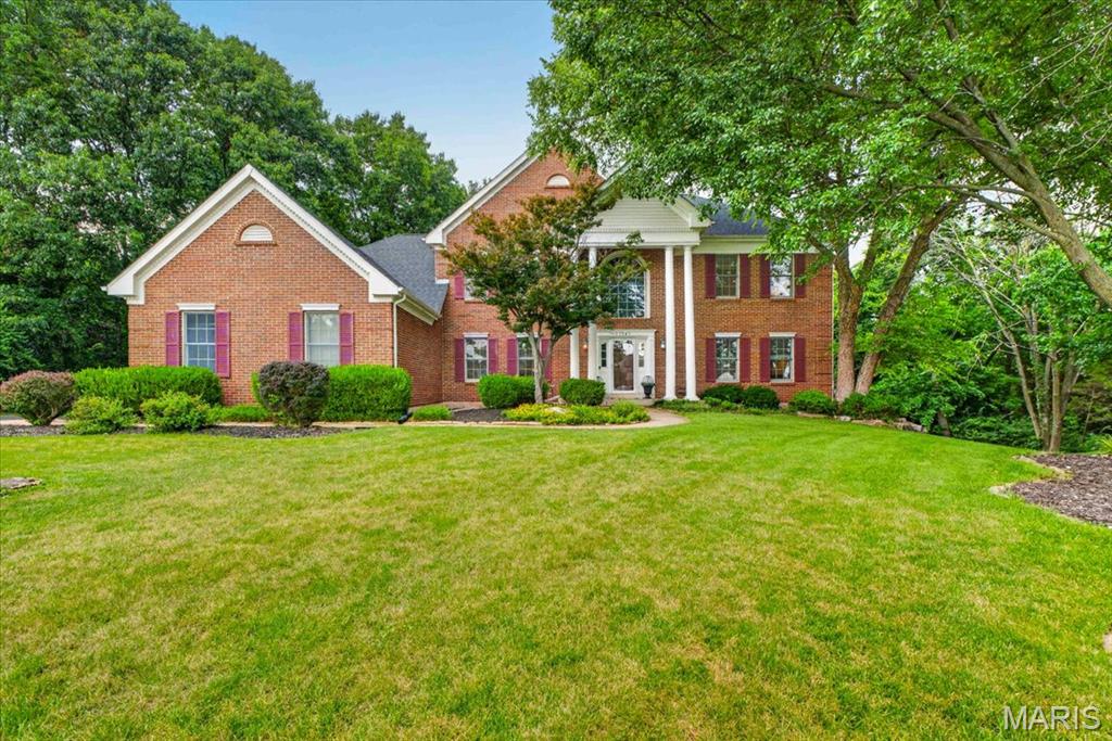 OPEN SAT. 7/18 & SUN. 7/19, 1–3 PM. 
Stunning home featuring an exceptional floor plan with generous room sizes, vaulted ceilings, open living spaces, abundant natural light, and a recently renovated gourmet kitchen.  
A grand two-story foyer showcases a sweeping staircase and curved balcony. The formal dining room and current den/office are inviting spaces, while the dramatic great room is the centerpiece, offering a full bar, built-in shelving, gas fireplace, and outstanding access to the outdoor living areas.  The gorgeous kitchen features a large island with a downdraft gas cooktop, quartz countertops, white cabinetry, stainless steel appliances (including refrigerator, double ovens, and built-in microwave), a breakfast area, built-in desk, and back staircase.  A main-floor laundry room leads to the oversized, fully drywalled three-car garage, and a beautifully updated half bath completes the main level.  
Upstairs, the sumptuous primary suite offers coffered ceilings, a large walk-in closet, and a luxurious bath with dual vanities, separate tub and shower, and a private water closet. Three additional spacious bedrooms, each with a walk-in closet, and two pristine full baths provide plenty of room for family and guests.  The finished walk-out lower level is truly a showpiece, featuring a full bar with abundant seating, a vaulted atrium-style game area with extensive built-ins for displaying memorabilia and watching the big game, plus a projection theater system that stays with the home. A full bedroom and full bath make it ideal for guests, teens, or extended family.  The sellers also installed a maintenance-free composite deck with stairs leading to the fenced backyard, covered patio, and fire pit, all backing to a beautiful stand of mature trees.  An incredible value in a spacious family home located in the award-winning Kirkwood School District, with sought-after Westchester Elementary.  Strict showing dates due to the sellers' work schedules and pet