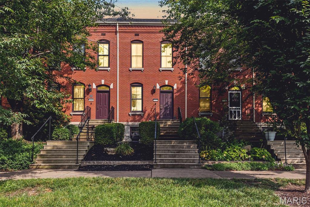 Welcome to easy, walkable living in New Town at St. Charles! This 2-bed, 2.5-bath row home puts you steps from Civic Green Park, the amphitheater, canal walking paths, and all the shops, restaurants, and coffee spots that give New Town its front-porch charm...plus the neighborhood wine bar, because why not!?

Inside: a bright, open layout with classic row-home character, a kitchen with a brand-new stove and microwave, generously sized living room with ventless gas fireplace, and a main-floor half bath for convenience. Upstairs, two well-sized bedrooms each get their own full bath - privacy for everyone! And don't forget the outside - with your own private deck for morning coffee or evening wind-down, a 1-car garage plus driveway for parking (golf cart, anyone?), and a cozy porch-side spot with park views. Plus the brick facade adds that timeless, classic look you just can't find everywhere.

And the big stuff? Already done. Roof replaced in 2020 and HVAC in 2023. This is the New Town lifestyle - community, walkability, and charm, all in one. Come see it for yourself!