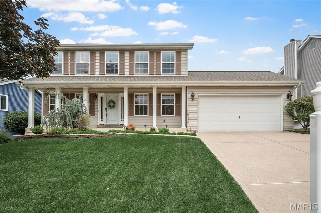 Open House has been Cancelled.  Home is Under Contract.  Welcome to 7437 Little Oaks Dr, a BEAUTIFUL 2-story, 4 bedroom, 4 bathroom home with over 3,000 sq ft of living space. This exceptional residence is being offered for the first time by its original owners. Meticulously cared for throughout the years, this move-in ready home showcases pride of ownership at every turn.

Step inside to discover freshly painted interiors in today's desirable neutral palette, creating a bright and inviting atmosphere throughout the home. The updated kitchen is a true standout, featuring stylish finishes, abundant white cabinetry, granite countertops, stainless steel appliances and a functional layout perfect for everyday living and entertaining. Rich hardwood flooring with updated tall baseboards and matching door moldings flow throughout the main level, adding warmth and timeless appeal.
Four ample sized bedrooms, including a primary suite with vaulted & beamed ceiling, separate tub & shower, & dual sinks, can be found on the upper level. 

The finished lower level provides valuable additional living space, ideal for a recreation/family room, fitness area, and/or home office. Outside, you can relax on the large paver patio overlooking your level, tree-lined backyard. You'll also appreciate the beautifully landscaped lawn, kept lush and green with the convenience of an in-ground irrigation system. 

Major updates in recent years include: Professional Interior Painting (2026), Sump Pump (2024), Professional Landscaping (2024), A/C (2023), Water Heater (2023), Replaced Glass in 11 Windows (2023), Low-Voltage Landscape Lighting (2022), Roof, Gutters/Downspouts (2020), Remodeled Kitchen (2020), Water Softener (2020), & much more! Comprehensive list of updates available.

Nestled in one of O'Fallon's most desirable communities, Twin Chimneys offers outstanding neighborhood amenities such as a community pool, tennis & pickleball courts, clubhouse & more!  A super convenient location close to Hwys 70, 364, & 40, parks, shopping, dining, and top-rated schools. This outstanding home combines quality, comfort, and meticulous upkeep—an opportunity you won't want to miss!