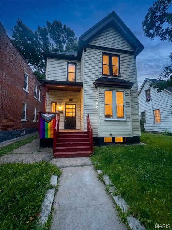 Welcome to 6216 Virginia Avenue in the heart of the Carondelet neighborhood! This charming brick home blends historic character with modern updates and offers over 1,500 square feet of living space. Inside, you’ll find a spacious living and dining room layout, beautiful millwork, stained glass accents, and an updated kitchen featuring granite countertops, custom cabinetry, a center island, and a walk-in pantry. The second floor includes three good-sized bedrooms and an updated full bathroom, while the main level also offers a convenient half bath. Outside, the shaded backyard provides a great setting for relaxing or entertaining, along with an oversized detached garage and additional off-street parking. Located just minutes from Highway 55, parks, shopping, restaurants, and the Carondelet YMCA, this home offers both character and convenience in a desirable South City location.
