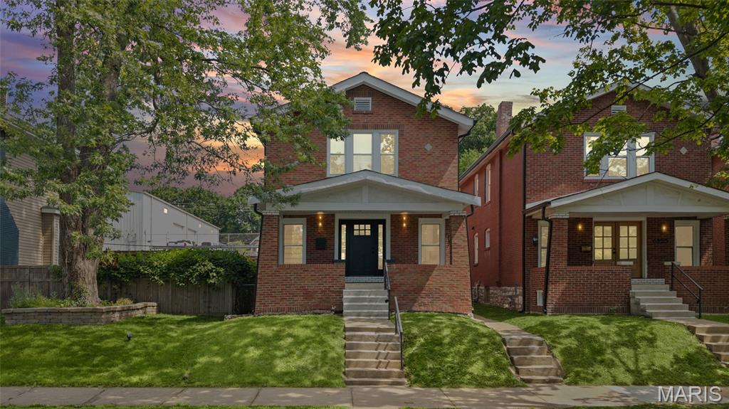 OPEN HOUSE SUNDAY 12-3PM!!!  Modern living meets classic St. Louis charm at 6259 Magnolia in Clifton Heights. This fully renovated 4-bedroom, 3-bath home has been thoughtfully redesigned with an open floor plan, high-quality finishes, and major updates throughout. The new kitchen features custom cabinetry, granite countertops, and a large island that opens to the main living and dining areas. A first-floor bedroom provides great flexibility for an office, guest room, or main-level sleeping space. Upstairs, the primary suite stands out with a huge walk-in closet, private access to the second-floor deck, and a stylish en-suite bathroom with a double vanity and walk-in shower. Second-floor laundry makes daily living easy. The home also includes a new roof, new plumbing, new main waterline, new electrical wiring and service, and two new HVAC systems. Outside, enjoy a privacy-fenced yard, two-story deck, and detached two-car garage with alley access. This is a rare move-in-ready opportunity in a sought-after neighborhood.