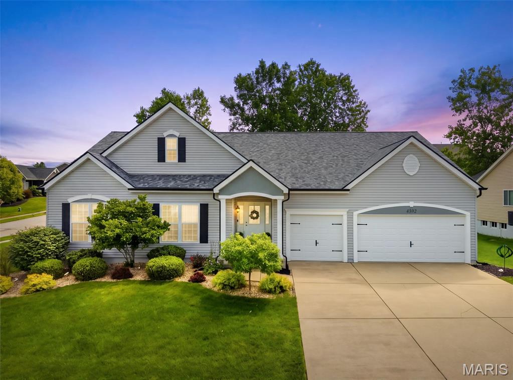 Beautifully maintained 3-bedroom, 2.5-bath ranch home featuring 9 Foot Ceilings,  Spacious 3-car garage and an Open-Concept floor plan designed for Comfortable Living and Entertaining. The Heart of the Home is the stunning Kitchen with a Massive 12-foot island, Upgraded Sink and Disposal, Tile Backsplash with Decorative trim, newer Stove with Air Fryer feature, newer Microwave (2024), and upgraded Dishwasher (2026). Luxury Vinyl Plank throughout the main floor with newer carpet in bedrooms. Fresh Interior Paint add a clean, modern feel. The Private Primary Suite offers a walk-in closet and relaxing retreat feel, while the generously sized secondary bedrooms also include walk-in closets.  Home has been upgraded with fiber optics, perfect for those who work from home.
Thoughtful upgrades throughout include Crown Molding, Plantation Shutters, Custom Sun Screens, newer Lighting, upgraded Ceiling Fans, Alarm System, and a 9-zone Irrigation System. Enjoy the Professionally Landscaped exterior along with a newer Roof, Gutters, and Downspouts (2024). Extra-wide stairs lead to the unfinished basement, providing endless possibilities for future expansion and customization. A truly MOVE-IN ready home with quality updates and impeccable care throughout!