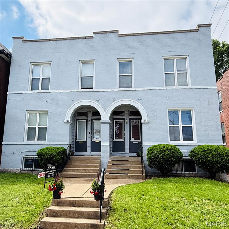 GREAT NEW PRICE!! This beautiful historic 3-family building in very close proximity to the Missouri Botanical Garden is truly a gem LOADED with income potential (total of 8 bedrooms and 6 full bathrooms!!) many options: AirBnB (weddings & other events at the Garden will keep this sold out!), long-term rentals, traveling nurses (Furnished Finders), owner/occupant (lease out 2 other units and have your mortgage paid!) There are two, 2-bedroom/2 bath units and a HUGE townhome with 4 BR's and 2 BA's, a large kitchen, living room, hardwood floors, exposed brick walls in all of the units, tall ceilings, private parking, and newer wood decks off the back for dining al fresco under mature trees.  Each unit has a designated private laundry. This building is in the heart of Shaw and all of the great amenities that city life provides: Tower Grove Park, restaurants, coffee shops, cafes, bars, shops, services, etc...!  Located close to major highways for easy commutes. BOTH of the 2 BEDROOM UNITS ARE OCCUPIED! ONLY the townhome of 4252 may be shown at this time!!!