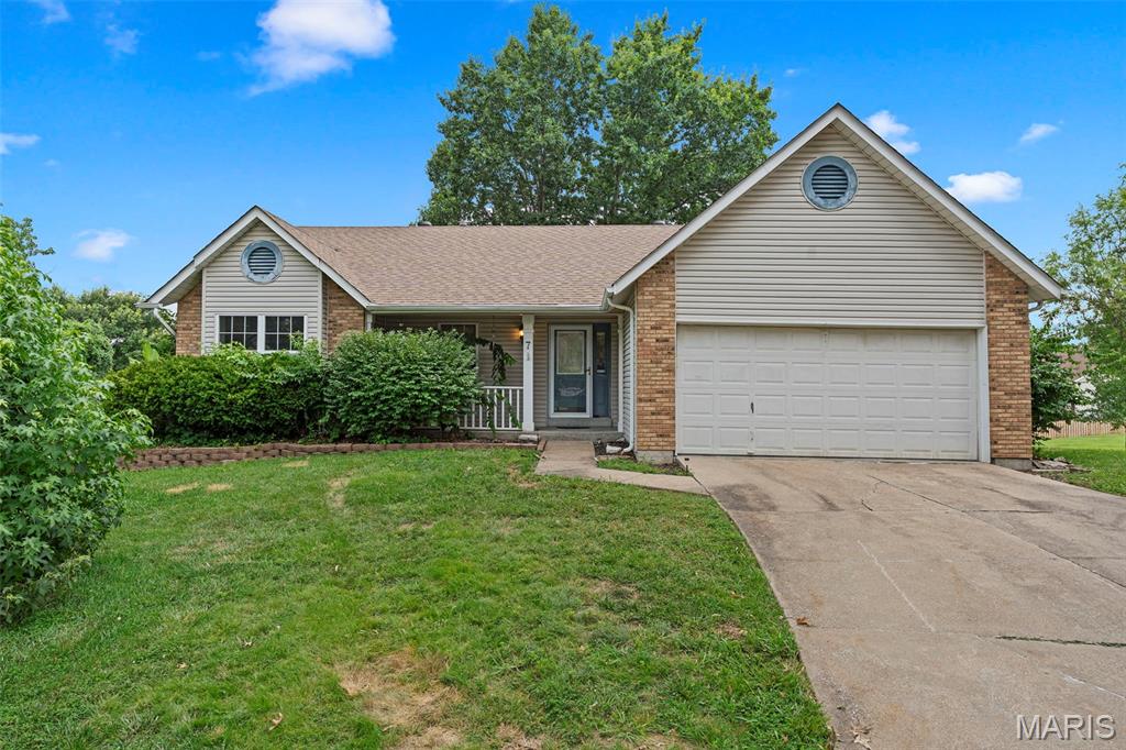 Bring your paintbrush, your hammer, and your vision!  This spacious ranch is situated on an oversized lot in a quiet cul-de-sac, offering plenty of room both inside and out. Featuring 3 bedrooms, 3 full baths, a 2-car garage, and a walk-out basement, this home is ready for its next chapter. The property is in need of updates and is priced accordingly, making it an excellent opportunity for investors or buyers looking to build sweat equity. The home has a new 2026 roof and a 4-year-old HVAC system, giving you a head start.
The great room includes skylights that fill the living room with natural light, a cozy fireplace, and a generous primary suite complete with a large bathroom featuring a separate shower, double bowl vanity, and a soaking tub. Convenient laundry hook up are in central hallway near all the bedrooms. Step outside to the expansive deck overlooking the backyard (deck is in need of repair please be cautious when walking on it). Conveniently located near major highways, restaurants, shopping, and entertainment. 

Seller's Disclosure is not available, as the sellers have never occupied the property. This home is being sold AS-IS. Any inspections are for buyers own knowledge. Seller will make no repairs or provide no inspections or no warranties.