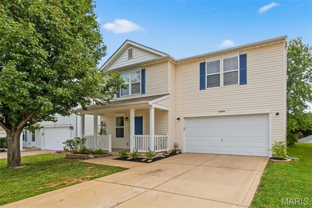 Welcome home to this beautifully updated two-story home offering the perfect blend of comfort, space, and convenience. The main level features a spacious kitchen with newer appliances, a dining area ideal for gathering, and a large family room designed for everyday living. You'll also appreciate the convenience of main-floor laundry and half bath. Upstairs, a versatile loft provides additional living space perfect for a home office, playroom, or media area. The spacious primary suite offers plenty of room to relax, complete with a large walk-in closet and private bath. Two additional generously sized bedrooms that share a full hall bathroom round out the upper level. Enjoy outdoor living from the charming covered front porch or unwind on the large covered back porch overlooking the backyard. With numerous updates throughout, this home is ready for its next owners to make lasting memories. Conveniently located near major highways, parks, schools, shopping, dining, and entertainment. This home offers everything you've been looking for and more!