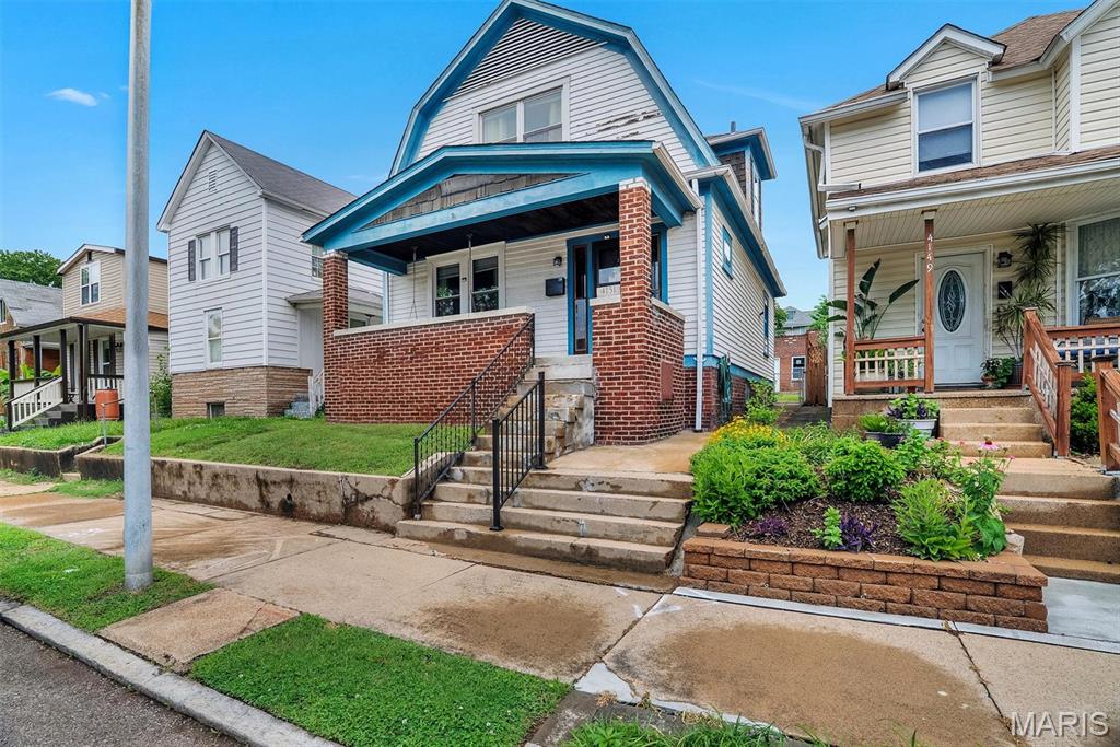 Welcome to 4151 Beethoven Avenue, a spacious South City home full of charm, character, and opportunity. With over 1,500 square feet of living space, 3 bedrooms, 1 full bath, a full basement, private yard, and a detached 3-car garage, this home offers an impressive amount of space and functionality at an approachable price point. From the moment you step inside, you’ll see the classic details that make homes of this era so special. The main level features high ceilings, natural woodwork, stained glass details, hardwood flooring, a decorative masonry fireplace, and a traditional layout with separate living and dining spaces. The living room offers a comfortable gathering area, while the dining room provides plenty of space for meals, entertaining, or even a flexible work-from-home setup. The kitchen offers an eat-in layout, pantry — a practical feature that adds everyday convenience and storage. Upstairs, you’ll find three bedrooms and a full bath. This home does need some work, but with a little effort and vision, it has all the right pieces to truly shine. The character, floor plan, square footage, yard space, and rare detached 3-car garage create a strong foundation for the next owner to add value and make it their own. The full unfinished basement provides excellent storage, laundry hookups, and future potential. Outside, the private yard offers room to garden, entertain, or create a cozy outdoor retreat. The detached 3-car garage with alley access is a standout feature for city living — ideal for parking, storage, hobbies, tools, bikes, or workspace. Located near Morgan Ford Road, this home offers convenient access to South City restaurants, shops, parks, and everyday amenities. Whether you are an owner-occupant looking for a home with character and room to improve over time, or an investor searching for a property with strong potential, 4151 Beethoven Avenue is a fantastic opportunity. Classic charm, generous space, a private yard, and a 3-car garage — bring your ideas and make this South City home shine.