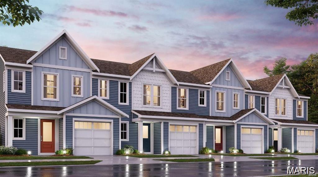 Gorgeous new Durham plan by Fischer Homes in the beautiful community of The Townes at Streets of Caledonia, featuring a wide open concept design with an oversized island kitchen with stainless steel appliances, upgraded cabinetry with 42 inch uppers and soft close hinges, and overlooking the HUGE family room. Upstairs you'll find the primary bedroom that includes an en suite with a double bowl vanity. There is 1additional bedroom and a centrally located hall bathroom and convenient 2nd floor laundry closet. Full basement affords plenty of storage and a full bath rough-in. Attached 1 bay garage.