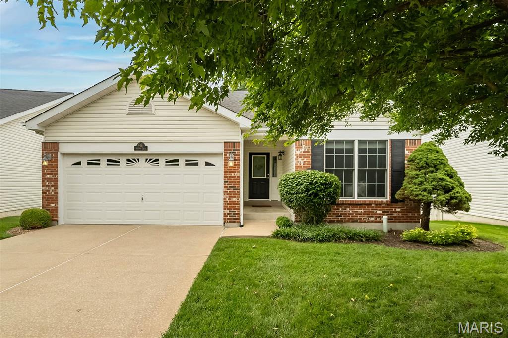Rare opportunity to own a detached villa in a small association! This hard-to-find floor plan offers three bedrooms on the main level, making it ideal for those seeking the convenience of single-level living without sacrificing space. The open main level features vaulted ceilings, creating a bright and airy feel throughout the living areas. The primary room with ensuite bathroom is complemented by two additional bedrooms and a full hall bathroom, providing plenty of room for family, guests, or a home office. Situated on an exceptional lot, this home backs to approximately seven acres of wooded common ground. The walkout lower level is filled with natural light from multiple windows and is ready to be finished, with a completed full bathroom already in place—making it easy to add additional living space, bedrooms, or a recreation area. Major updates provide peace of mind, including a new HVAC system (2020) and water heater (2022).Located in a conveniently situated subdivision, residents enjoy access to community amenities including a neighborhood park and a swimming pool. If you’ve been searching for a detached villa with an unbeatable combination of space, location, and future potential, this is one you won’t want to miss!