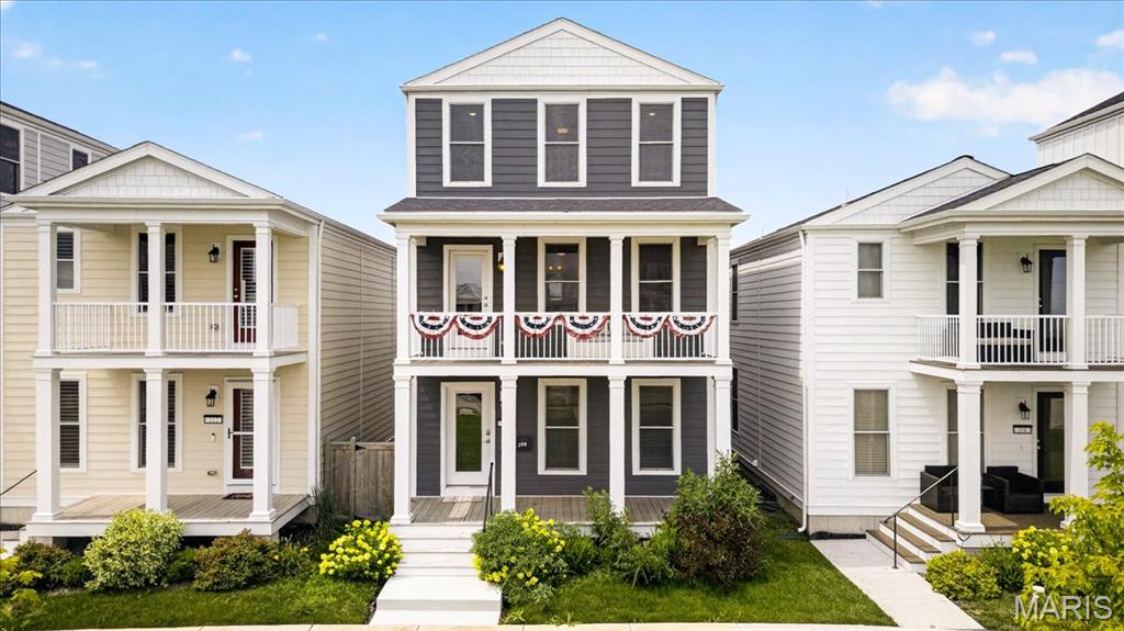 ***OPEN HOUSE SATURDAY, 7/11 FROM 12:00 - 2:00 PM.*** 

Discover the perfect blend of character, modern style, and walkable living in this stunning 3-story Whittaker Homes residence in New Town, St. Charles! With an inviting open layout, flexible living spaces, and quality finishes throughout, this home strikes the perfect balance of style, function, and location. Even better, it's just three years young, giving you the peace of mind and efficiency that come with newer construction.

The heart of the home is the oversized center island, creating the perfect gathering place for family and friends! The beautifully appointed kitchen features quartz countertops (updated December 2024), stainless steel appliances that remain with the home, and an open layout that flows seamlessly into the spacious living room, bright breakfast area, and convenient half bath. Updated ceiling fans in the living room and every bedroom add comfort throughout.

The second level features a spacious primary suite with a private bath, an additional bedroom, and a conveniently located laundry room just outside the primary suite. The third floor expands your living space with a versatile loft, two additional bedrooms, and a full bath with dual sinks—ideal for guests, a home office, playroom, or hobby space.

Need even more room? The unfinished basement is ready for your vision with a full egress window and plumbing rough-in for a future full bathroom.

Outside, enjoy a private, low-maintenance courtyard and patio that lead to the detached two-car garage. The seller also plans to include the golf cart, making trips to neighborhood restaurants, parks, pools, shops, and community events even more enjoyable!

Located in the heart of New Town, you'll love being just steps from neighborhood parks, restaurants, shops, lakes, walking trails, pools, and year-round community events. If you've been searching for a home that combines modern finishes, flexible living space, and one of St. Charles' most sought-after walkable communities, this is one you won't want to miss. 

Schedule your private showing today!
