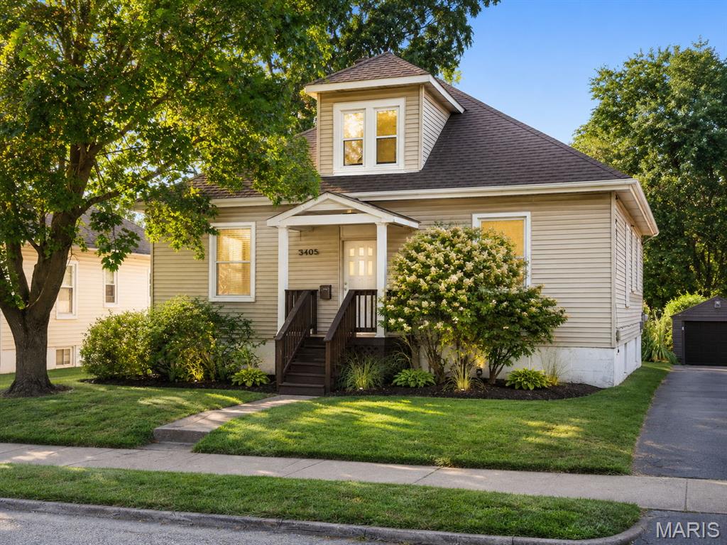 Affordable, updated, and full of charm! Welcome to this inviting 3-bedroom, 1-bath, 1.5-story home featuring a remodeled kitchen, newer windows throughout, updated plumbing, and a newer HVAC system (2023). Original woodwork and oversized windows create a warm, character-filled interior with abundant natural light. The main-floor primary bedroom adds everyday convenience, while the unfinished basement offers plenty of storage and room to grow. Ideal for first-time buyers, downsizers, or investors seeking a move-in ready property in a convenient location with quick access to shopping, dining, major highways, and Lambert International Airport.