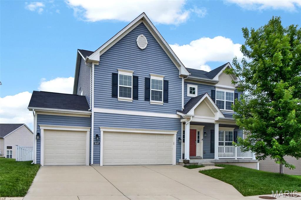 This stunning 2-story home in the sought-after enclave of Villages at Willowbrooke offers the perfect blend of modern style, spacious living, and everyday comfort. Built in 2016 by Consort Homes, this beautifully designed Lancaster floor plan features 5 bedrooms, 3.5 baths, and nearly 3500 square feet of total living space. 
Step inside to find an open-concept layout with soaring 9’ ceilings, hardwood flooring, and abundant natural light throughout. The chef’s kitchen is exceptional with granite countertops, custom cabinetry,    pantry, stainless steel appliances, a large center island, subway tile backsplash, and stylish pendant lighting — all opening seamlessly to the spacious breakfast room and family room with gorgeous wood-burning fireplace and walkout to the composite deck and lush fenced backyard. Main floor also offers formal dining space and and another separate room for home office or home gym. The upper level is also a show stopper with luxurious primary suite featuring private bath and large walk-in closet, along with 3 more generously sized bedrooms ( each with their own walk in closet ) and a versatile bonus space perfect for a media room, playroom, or secondary home office! 
Outside, enjoy the curb appeal of this striking home with a 3-car attached garage, covered front porch, and beautifully maintained yard. Additional highlights include zoned HVAC, energy-efficient construction, main floor laundry, mudroom, full lower level with extra living space perfect for Multi-Generational living or private guest retreat has bedroom w/ egress window, and another full bathroom and living area and storage! Conveniently located near schools, shopping, dining, parks, and major highways, this home truly has it all!