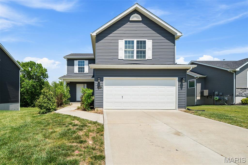 Don't miss this rare opportunity to own a spacious 2-story home in the highly sought-after and rapidly growing Majestic Lakes community! Offering over 1,600 sq ft, this home features 3 bedrooms, 3 bathrooms, and a functional layout with strong bones throughout. Needing only minor cosmetic updates, it's the perfect opportunity for buyers looking to add personal touches and build instant equity. The unfinished basement is already equipped with egress windows and a bathroom rough-in, providing an easy path to expanding the home to over 2,000 sq ft with a potential 4th bedroom and additional living space. Whether you're a first-time buyer, growing family, or someone looking for value in a premier neighborhood, this as-is opportunity is packed with potential.