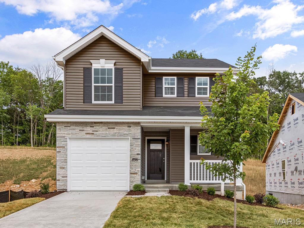New McBride Homes St. James 2-story 3 BR, 2.5 BA will be ready this winter! Perfect for entertaining with an open floorplan, 6’ windows, wood laminate flooring, & a spacious family room w/ ceiling fan. The kitchen features level 4 Brellin White 42” cabinets, extended breakfast bar, quartz countertops, & stainless-steel GE appliances. The dining area offers a sliding glass door to the backyard. Upstairs the primary suite has a ceiling fan, walk-in closet & primary bathroom with 2 additional bedrooms & a full bath. Extras include second floor laundry, one car garage w/coach lights, ceiling fan prewires, main floor powder room, white six panel interior doors, & more! The LL includes ¾ bath rough in for future finish. The Highlands onsite amenities include two playgrounds, community pavilion and sports court with convenient access to local attractions. Enjoy peace of mind with McBride Homes’ 10 year builders warranty and incredible customer service! Similar photos shown.