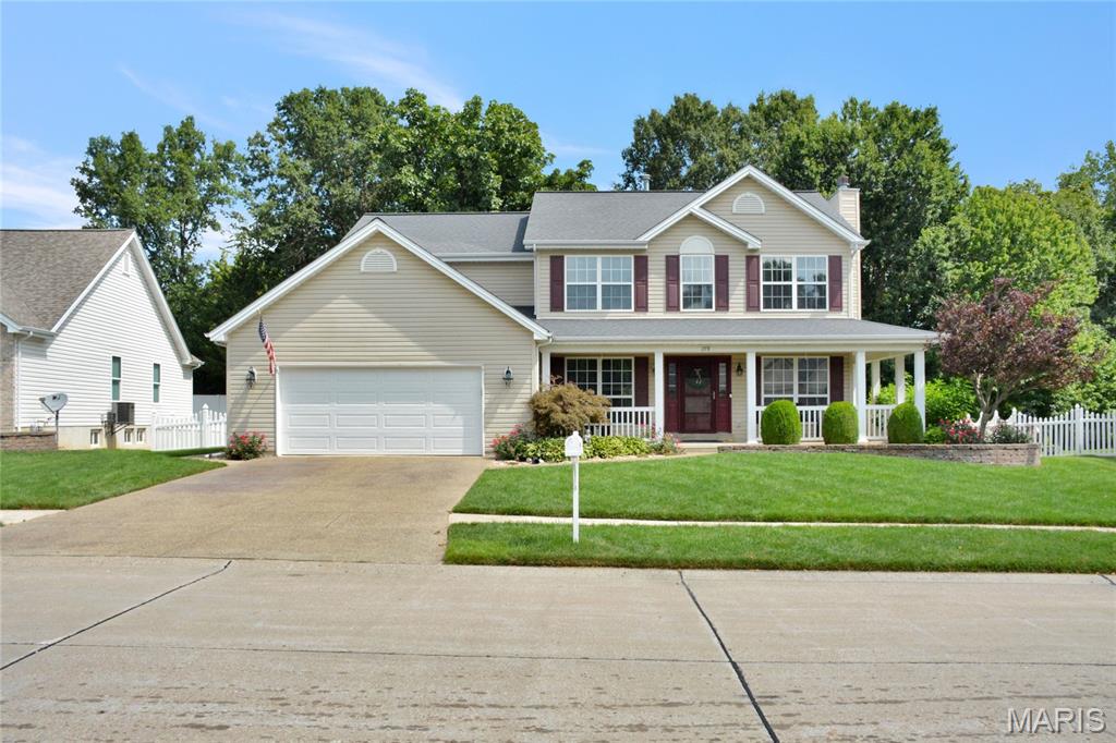 Incredible landscaped with irrigation, front porch, patio, gazebo and private fenced yard! Quality built, real wood doors and millwork throughout. Rear staircase to all 3 floors gives foyer spacious greeting to your guests and formal and informal living. Very spacious open kitchen & breakfast with bay open to family room. Escape the heat now in the spacious open lower level rec room and full bath. Soon after your move in you will get the enjoyment of the fabulous patio, private yard and gazebo or front porch!. Year round your family and quests will appreciate the oversized primary suite (huge). and all 3 guest bedrooms are nice sixed. More wood doors and trim, quality excudes! Generous sized main floor laundry and oversized garage. Move in ready for quick close! ENJOY!