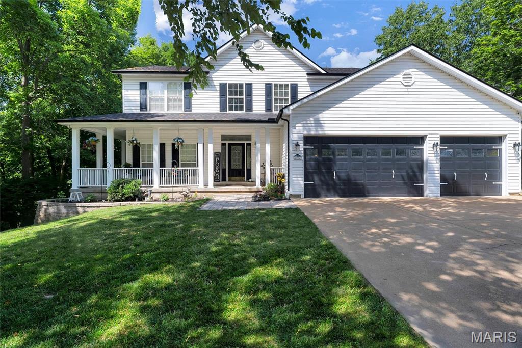 Exceptional lakefront home in the highly sought-after Tiara at the Abbey community offering the perfect blend of luxury, comfort, and everyday convenience, this property delivers the lifestyle many dream about but few ever find. Set on the waterfront, you'll enjoy peaceful lake views from your own backyard. Outdoor living is at its finest with an inground pool, expansive deck and privacy. Inside, the home features a stunning, updated kitchen with custom cabinetry, granite countertops, and complimenting tile backsplash. The kitchen flows seamlessly into a dramatic two-story great room with corner fireplace as well as a wall of windows allowing for tons of natural light. A dedicated home office provides the perfect space for remote work, study, or managing daily tasks. The primary suite is a retreat with fireplace and spa-like bath with double sink, walk in shower and soaking tub. Additional living space can be found in the finished, walk out lower level complete with an additional bedroom as well as full bath! Additional highlights include smart-home technology with Wi-Fi-enabled lighting, security cameras, and other modern conveniences, as well as a spacious 3-car garage offering plenty of room for vehicles, storage, and hobbies. Residents of Tiara at the Abbey enjoy access to five fishing lakes, scenic nature trails, abundant wildlife, and approximately 25 acres of common ground. This is more than a home—it's a year-round retreat where every day feels like a vacation!
