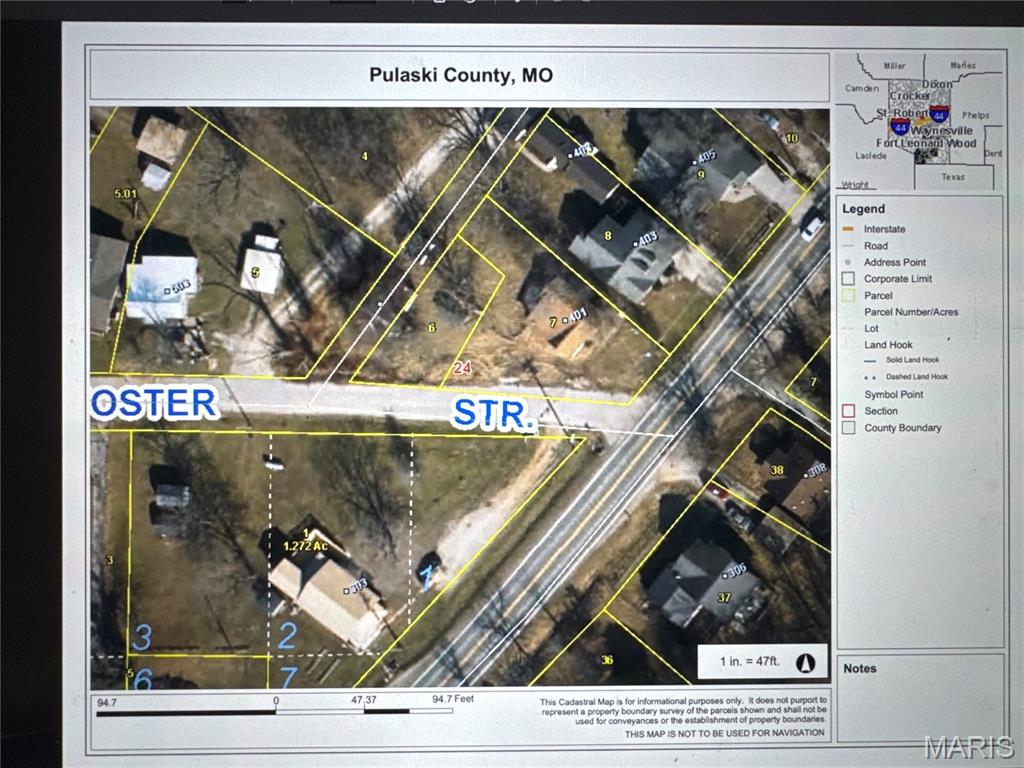 Buildable lot in walking distance to downtown Waynesville and conveniently located near Roubidoux Park and Roubidoux Conservation Area. Get ready to build your new home near all the charm of downtown Waynesville while still being close to Fort Leonard Wood and 1-44 access!