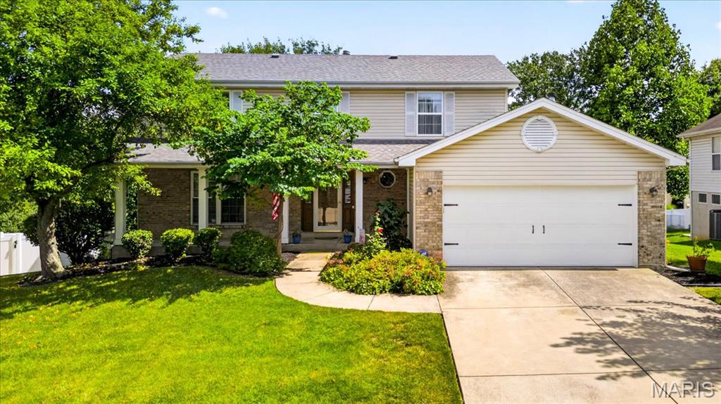 Beautifully maintained 2-story home in the highly desirable Wilshire Valley subdivision! Ideally located in the heart of St. Charles County with convenient access to Hwy 364, offering an easy commute to West County, the Streets of St. Charles, Historic Main Street, shopping, dining, and more. An added bonus is beautiful Schaefer Park, tucked away at the end of the subdivision, making this a truly special neighborhood to call home.
This spacious 4-bedroom, 2.5-bath home offers over 2,300 square feet of comfortable living space with an open, functional floor plan designed for both everyday living and entertaining. The main level features a formal living room, formal dining room, an updated powder room, and a welcoming family room showcasing newer luxury vinyl flooring and a cozy wood-burning fireplace. The kitchen offers a center island, pantry, breakfast area, abundant cabinet space, and flows seamlessly into the main living areas.
Upstairs you'll find four generously sized bedrooms, including a private primary suite featuring a large walk-in closet and an en-suite bath with a deep soaking tub and separate shower. The unfinished walk-out basement is thoughtfully laid out and provides endless possibilities for future finished living space, a home gym, recreation room, or additional storage.
Step outside onto the expansive deck overlooking the private, fenced backyard—perfect for entertaining, relaxing, or enjoying summer evenings. Located within the highly acclaimed Francis Howell School District, this exceptional home combines space, updates, convenience, and an outstanding location, making it one you won't want to miss!