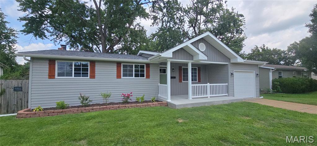 Welcome home to this beautifully remodeled ranch in the heart of Florissant! This move-in ready 3-bedroom, 1.5-bath home offers 1,906 square feet of finished living space with updates from top to bottom. The stunning kitchen features stainless steel appliances, stylish cabinetry, under-cabinet lighting, quartz countertops, and modern recessed lighting that creates a bright, inviting space for cooking and entertaining.
The partially finished lower level adds even more living space with a cozy wood-burning fireplace—perfect for movie nights, a family room, home office, or recreation area.
Step outside to enjoy the large, fully fenced backyard with a spacious patio, ideal for summer barbecues, pets, or play. The charming covered front porch provides the perfect place to relax with your morning coffee. Additional features include a one-car attached garage, all-new finishes throughout, and a location on a quiet, established street.
With every detail thoughtfully updated, this home is truly move-in ready. Don't miss your opportunity to make this gorgeous Florissant home yours!