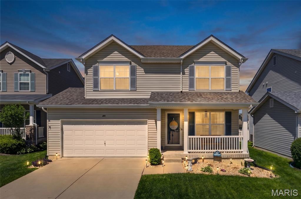 Welcome home to this spacious 2-story gem located in the highly sought-after Wentzville School District, just minutes from Quail Ridge Park! Featuring 4 bedrooms and 3 bathrooms, this beautifully updated home offers the perfect blend of comfort, style, and convenience. Lets start with the meticulously maintained yard and curb appeal, giving a warm and inviting atmosphere as you pull up. Step inside to discover brand-new luxury vinyl plank flooring throughout, creating a fresh, modern feel from top to bottom. The kitchen is equipped with stainless steel appliances, including a brand new high-efficiency dishwasher and opens seamlessly to the living and dining areas, making it ideal for both everyday living and entertaining. The Owner's suite includes a separate tub/shower and features His and Hers closets. Enjoy peace of mind with an upgraded, brand-new roof while appreciating the abundance of space this home has to offer. Outside, you’ll love the large patio, fully fenced, level backyard — perfect for kids, pets, gatherings, or simply relaxing outdoors. Conveniently located near shopping, restaurants, and easy highway access, this home truly checks all the boxes! Schedule your showing today! It's time you LOVE WHERE YOU LIVE.