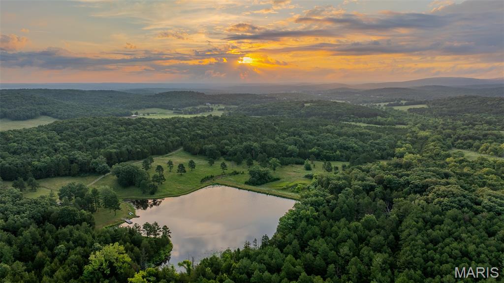 As you enter the gate and begin down the long established rock drive you will feel sense of privacy and seclusion very few properties can offer. The drive will lead you back through fields of wildflowers and timber before opening up to an incredible view of your crystal clear, spring fed lake. The gently rolling topography allows for easy navigation of the trail systems and offers the best entertaining area one could ask for. A level RV parking area and pavilion overlook the lake and give those enjoying the day mountain views to southeast. Mature pines are scattered through the yard between the pavilion and water giving cover from the sun while you bar-b-q and watch the kids fish or swim from the floating composite dock. Additionally there is power at the pavilion and 3 RV hook ups powered by a 14kw generator. This place is truly ready to entertain you and your family. For the hunters, the deer quality and turkey population are fantastic, while the open ground offers many optimal locations for food sources the cover is what will prove to hold game. In addition to what the ground will offer privately, it is located near many other attractions such as Council Bluff lake, Johnsons Shut-Ins State Park, the historic town of Caledonia and many others. We know you have been wanting a property with beautiful water and views, here it is.