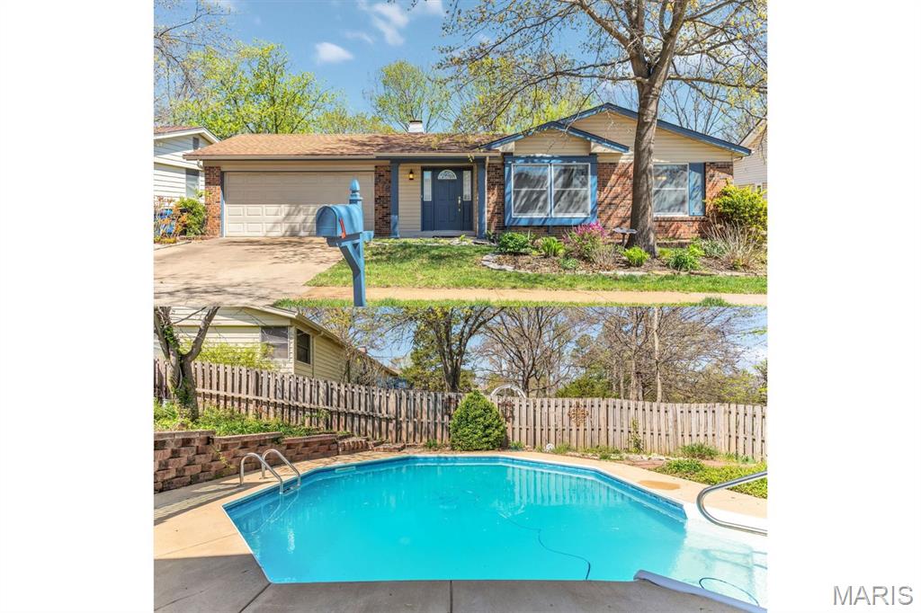 POOL IS OPEN….and your friends are all ready to head over!  Welcome home to Hidden Stone.  With over 3,000 finished sq.ft., this one has EVERYTHING on your wish list, including your own private oasis.  This FOUR-bedroom gem has room for the family AND a home office.  A large open great room provides space for multiple sitting areas and a gorgeous wood-burning fireplace.  Spacious dining room in addition to an eat-in kitchen which features several new appliances, solid surface countertops, and a pantry too!  The primary bedroom features two closets and a private en-suite bathroom. Head downstairs to the finished walk-out lower level and check out the supersized rec room, which will be perfect for hosting the entire gang.  It also features a third full bathroom and a huge storage room.  Your FAVORITE part of this house, however, will be the private oasis in the backyard.  The stunning octagon-shaped in-ground pool is just what the doctor ordered!  The spacious deck and the expansive patio provide room for large gatherings. The beautiful landscaping includes a water pond complete with fish for the new owner to enjoy.  This gem comes complete with a sprinkler system to make yard maintenance a breeze!  Welcome Home!!