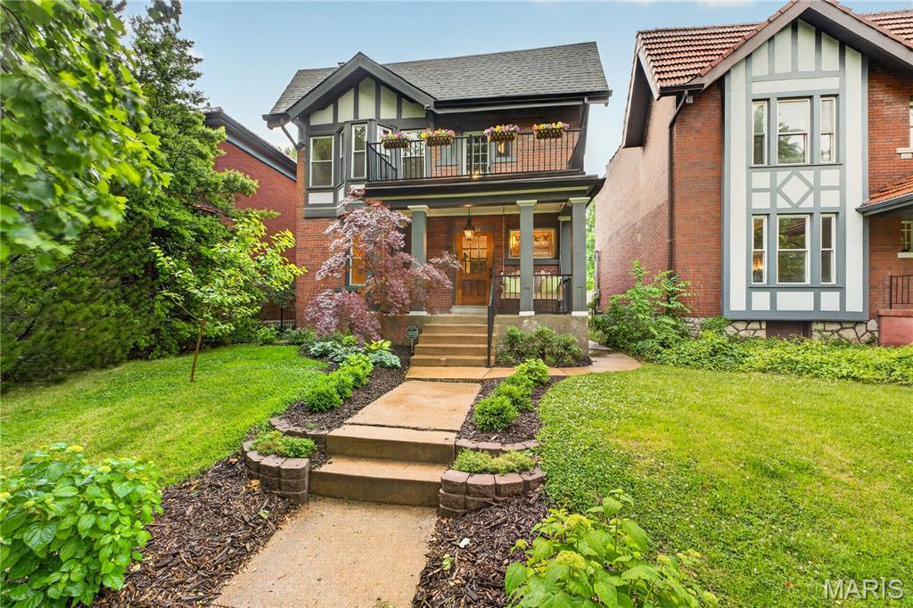 Welcome to a stunning revival in the heart of St. Louis! Expertly reimagined by Le Coeur Design, this 3-bedroom, 1.5-bath home in Skinker DeBaliviere blends timeless character with thoughtful modern updates.

From the moment you arrive, the curb appeal shines—featuring a newer roof, custom woodwork, fresh paint, updated gutters, and refreshed landscaping. Step inside to a gracious foyer showcasing beautifully refinished hardwood floors, an elegant staircase with intricate detailing, and rich original millwork that sets the tone for the entire home.

The main level boasts soaring ceilings, ornamental fireplaces, and a chic powder room designed to impress. The updated kitchen is both stylish and functional, offering marble countertops, custom white cabinetry, stainless steel appliances, and a charming breakfast nook leading to new oversized patio and fenced backyard—perfect for everyday living and entertaining.

Upstairs, you’ll find 3 spacious bedrooms and a truly exceptional hall bath, complete with artistic tilework, heated floors, and custom lighting that creates a spa-like retreat. The additional front room opens to a private balcony that can be used as an office or additional sleeping area.

Exceptionally convenient to Washington University, Forest Park, Kaldi's around the corner, and the vibrant Delmar Loop, this home offers both convenience and lifestyle. Do not miss this gem!